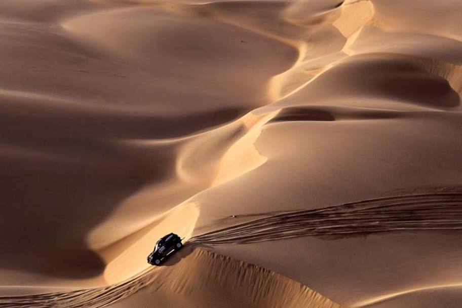 La Dakar 2019 si corre interamente in Perù e su un tracciato quasi interamente nel deserto. Ecco alcuni spettacolari passaggi della gara tra le dune. Afp 